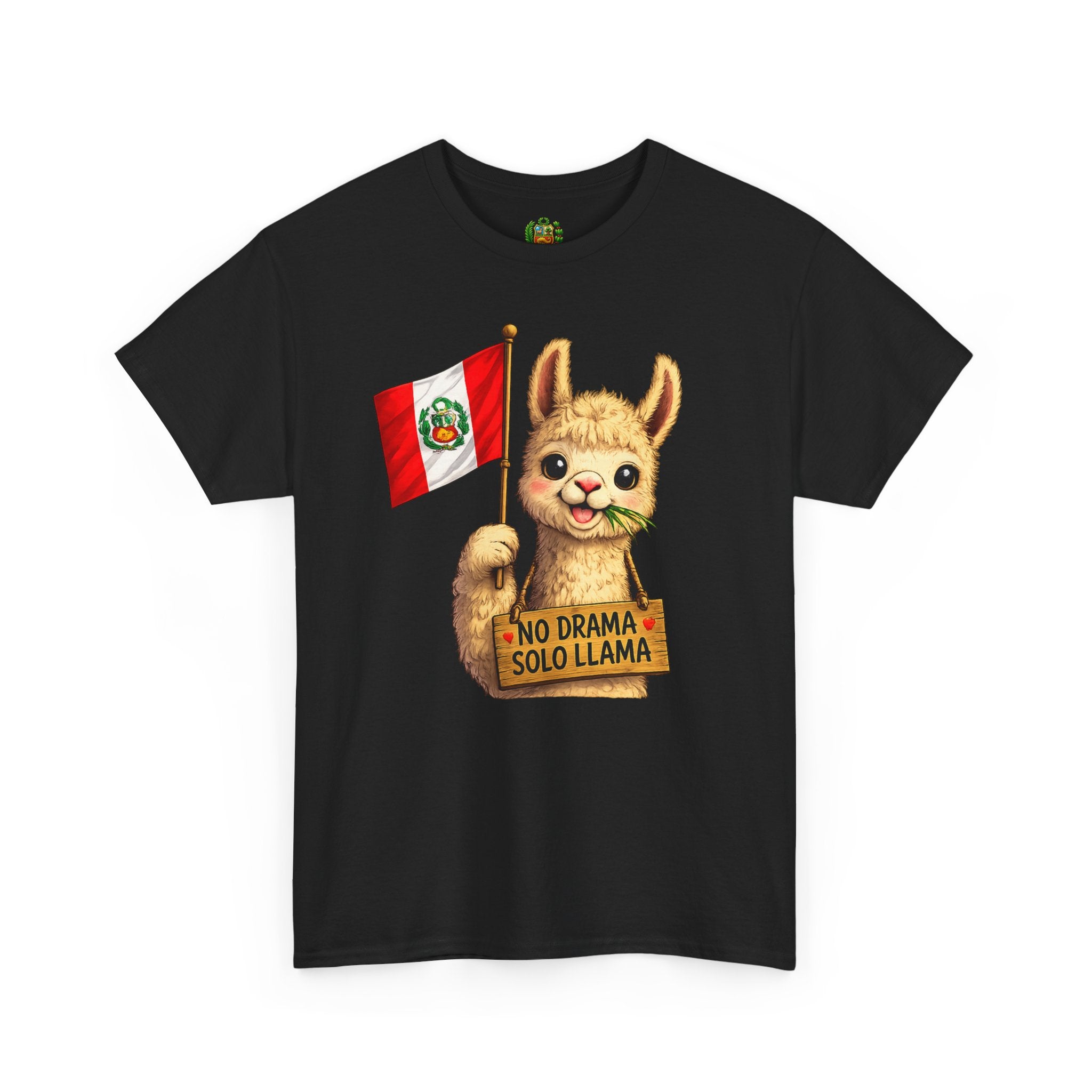 No Drama Solo Llama Peru Flag Tee