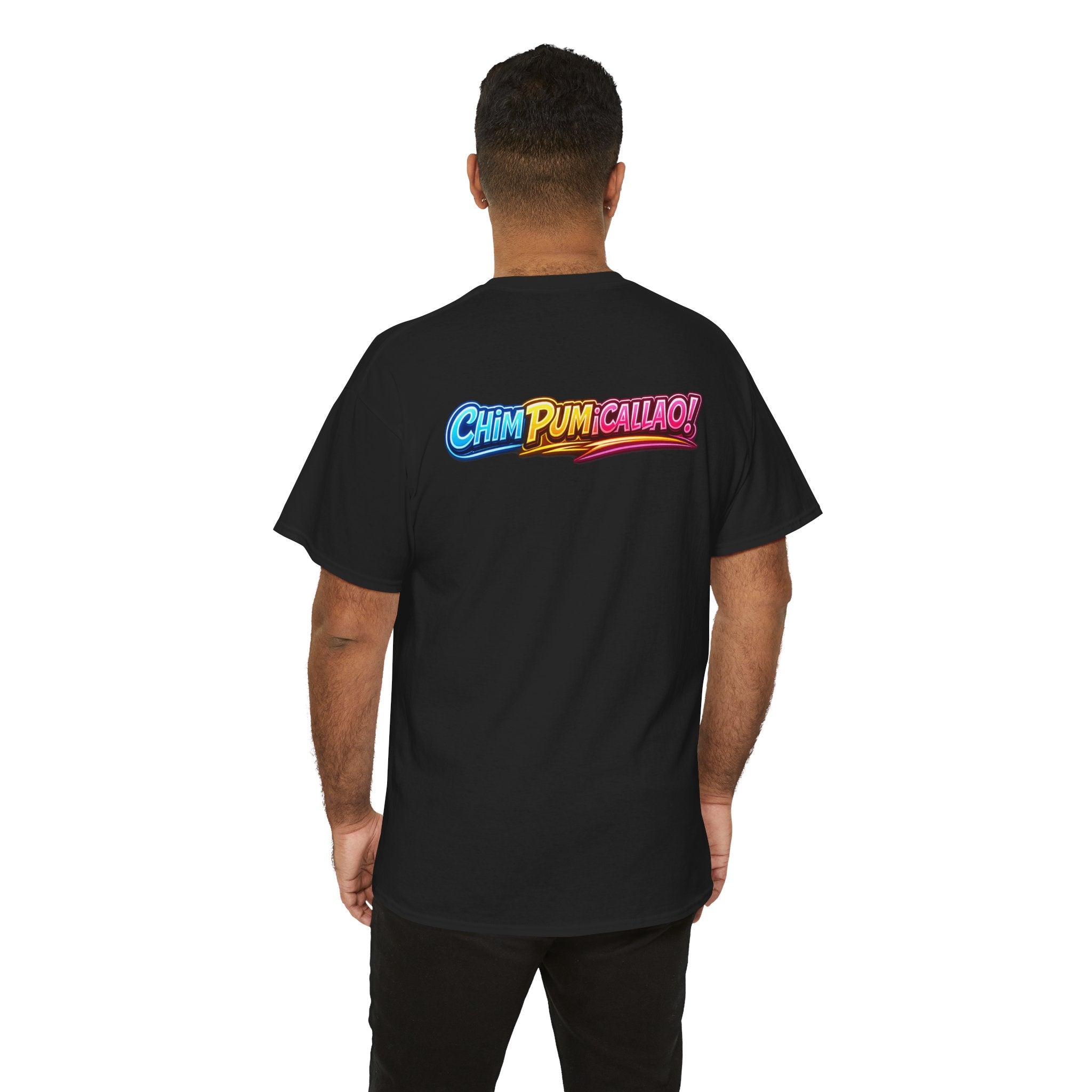 Que Paja Co. Neon Llama Tee — 'Chim Pum Callao!' Graphic Shirt