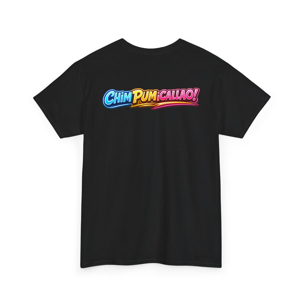 Que Paja Co. Neon Llama Tee — 'Chim Pum Callao!' Graphic Shirt