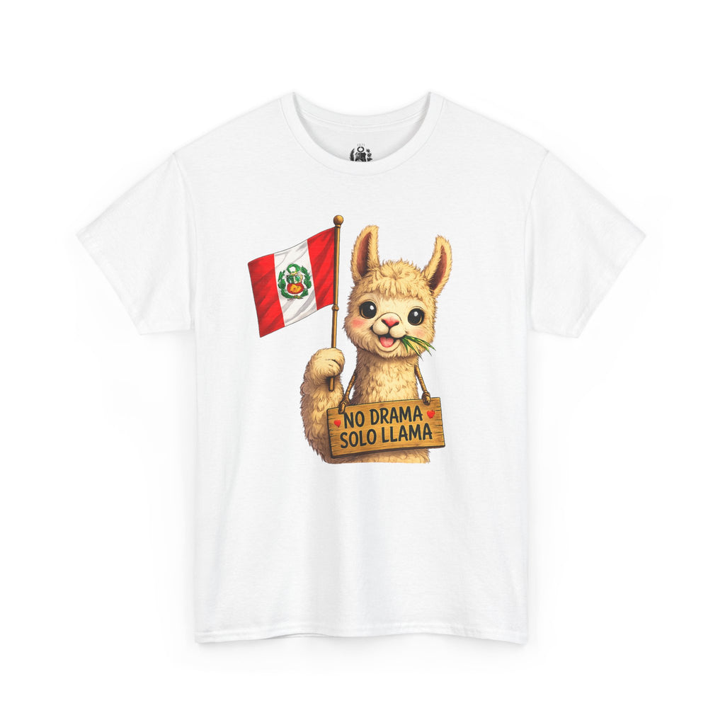 No Drama Solo Llama Peru Flag Tee