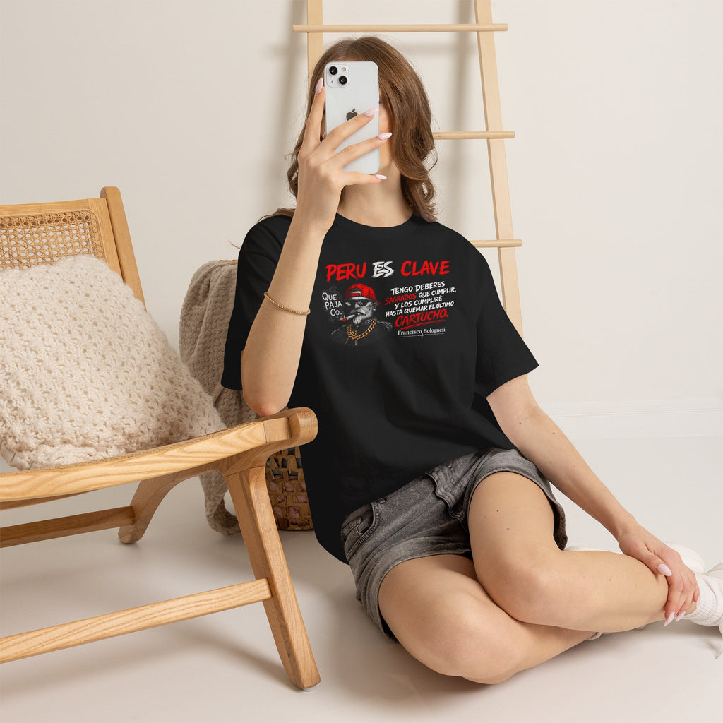 Peru Clave Graphic Tee — “Que Paja” Orgullo Peruano Shirt