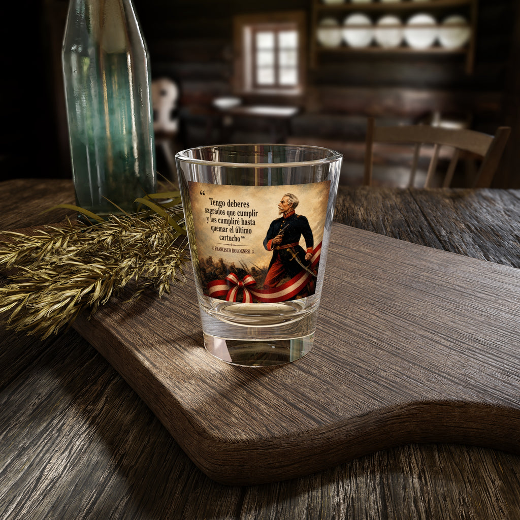 Hasta Quemar el Ultimo Cartucho Shot Glass, 1.5oz.