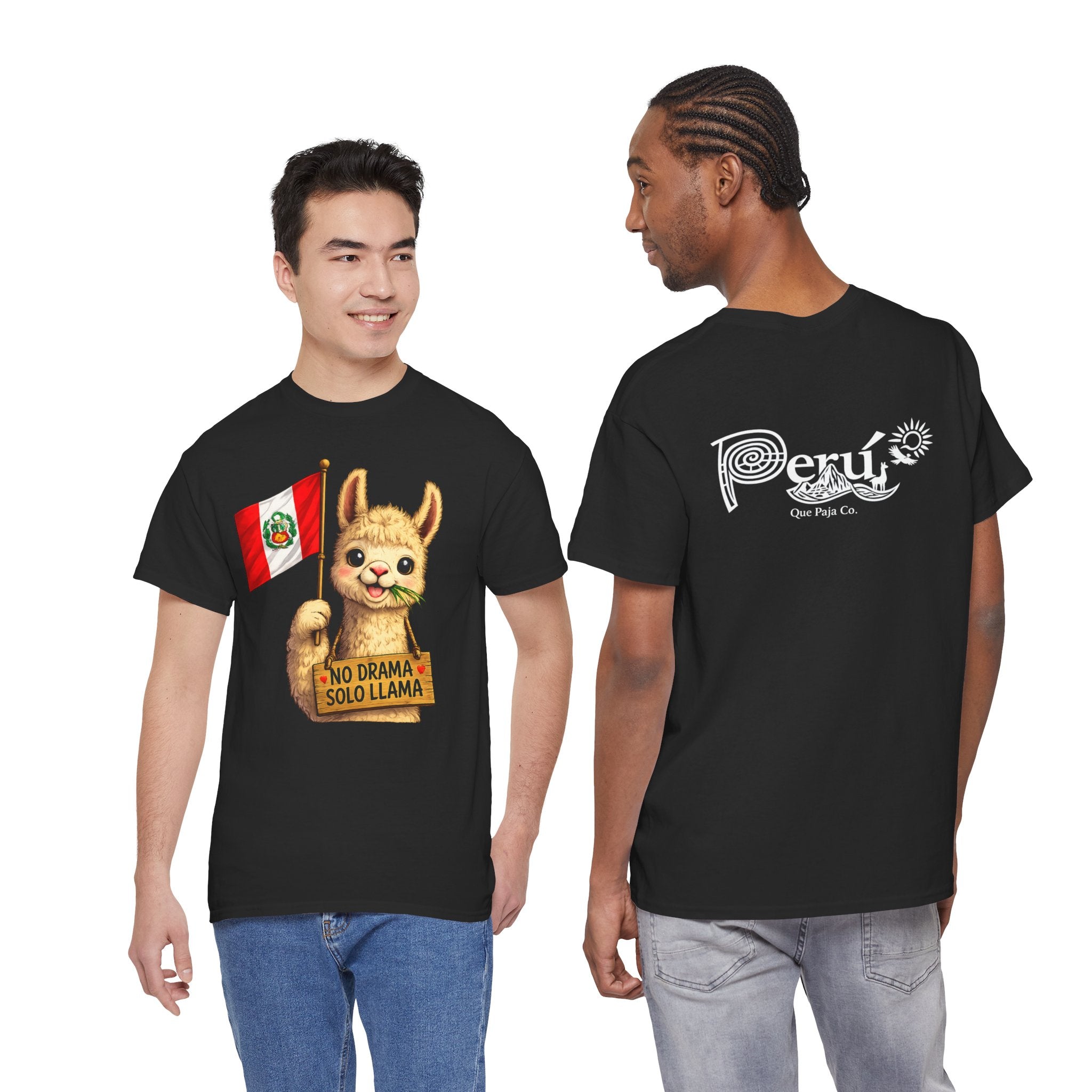 No Drama Solo Llama Peru Flag Tee