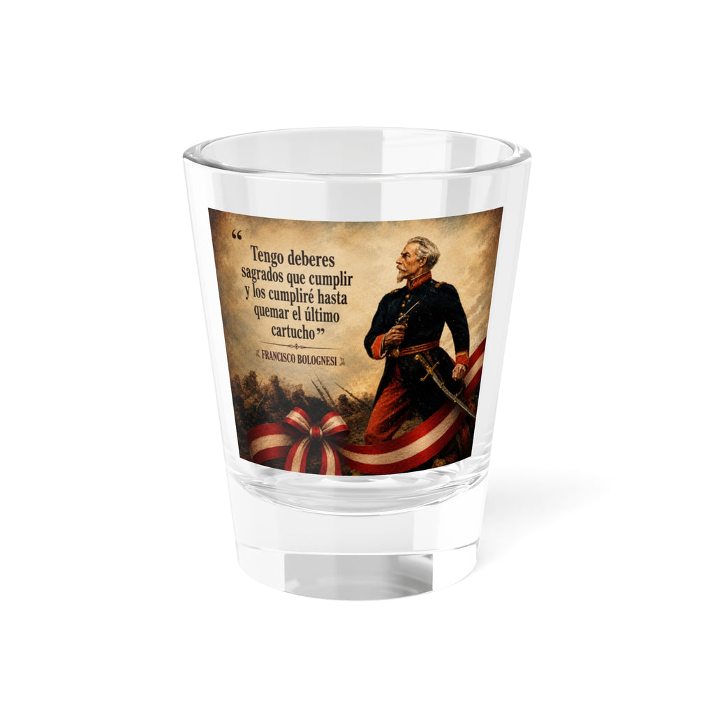 Hasta Quemar el Ultimo Cartucho Shot Glass, 1.5oz.